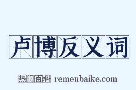 卢博反义词是什么意思的图片